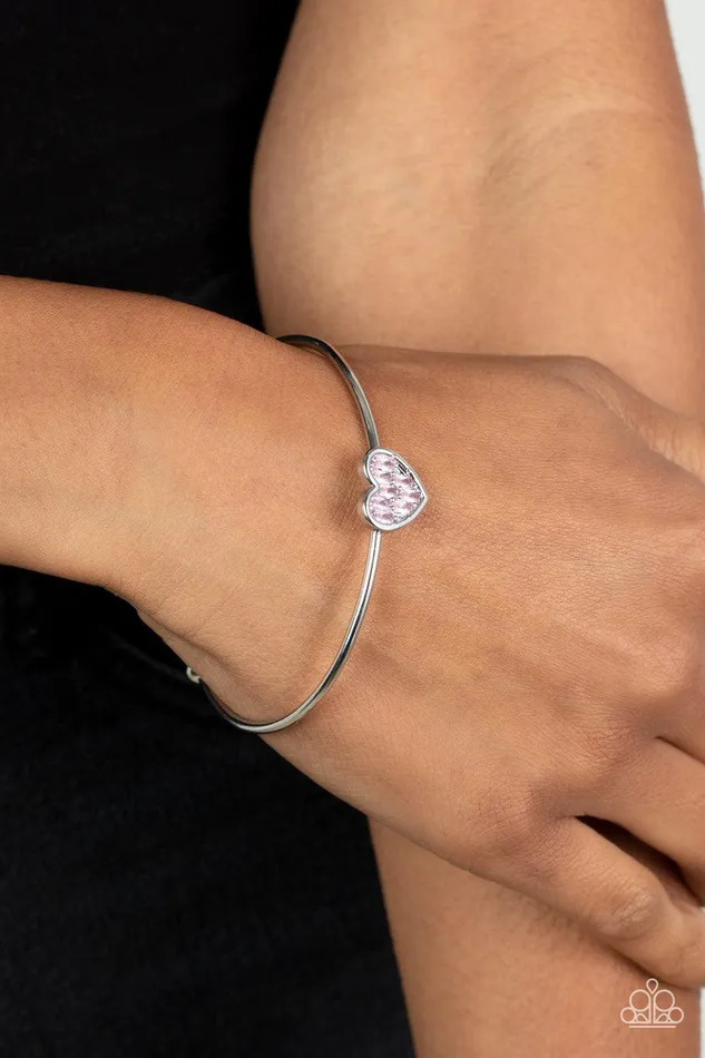 Heart of Ice Pink Bracelet Jewelry by Bretta Paparazzi Accessories Bracelets