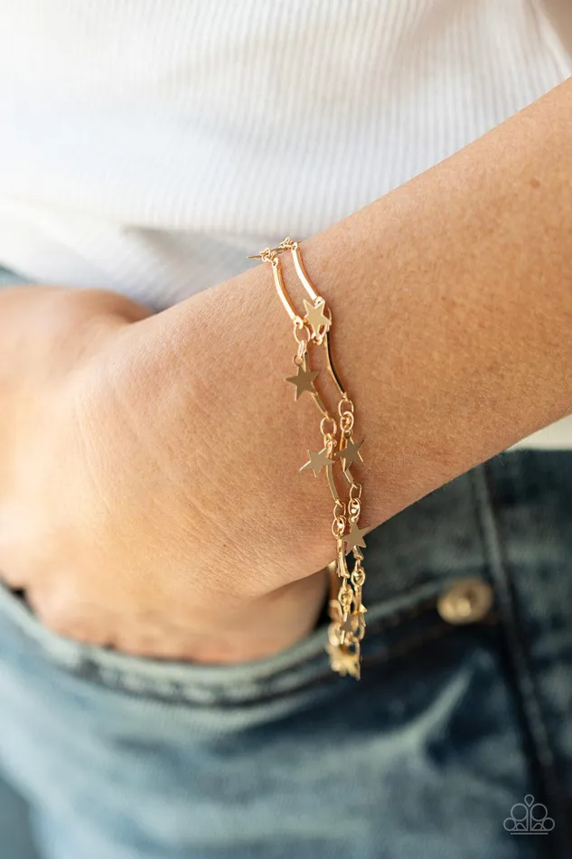 Paparazzi Accessories Bracelets Party in the USA Gold Bracelet Jewelry by Bretta Paparazzi Accessories Bracelets Party in the USA Gold Bracelet Jewelry by Bretta