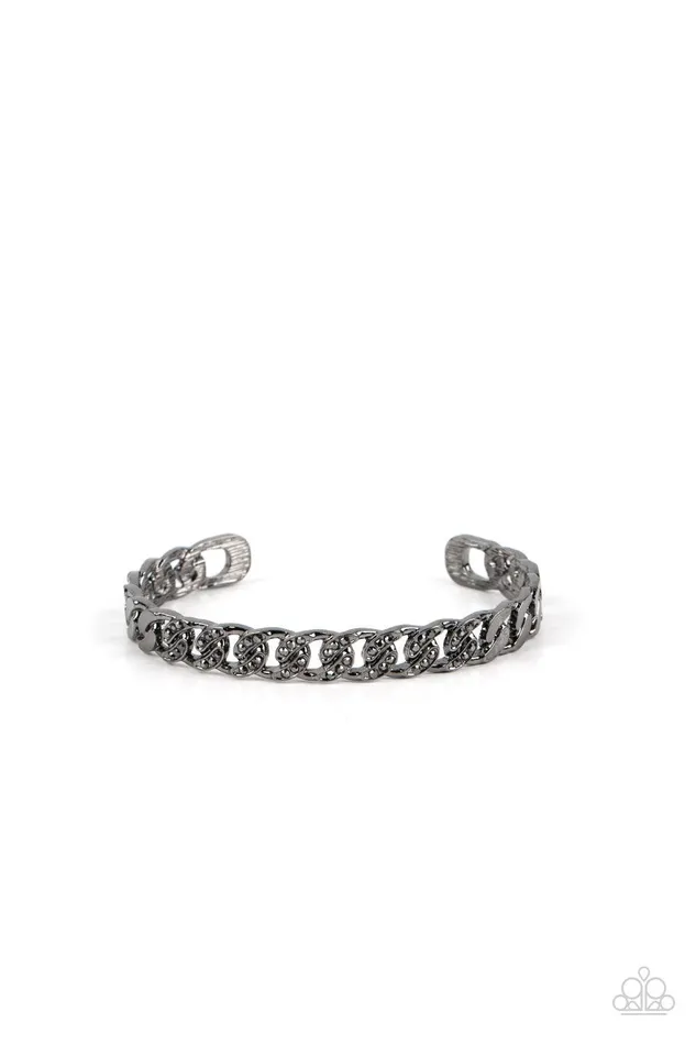 Paparazzi Accessories Bracelets Some Serious Shimmer Black Cuff Bracelet Jewelry by Bretta