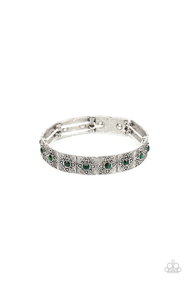 Paparazzi Accessories Bracelets Venetian Valentine Green Bracelet Jewelry by Bretta