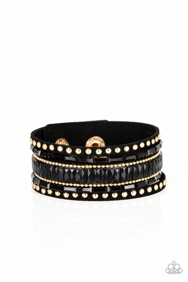 Paparazzi Accessories Rock Star Rocker Gold Bracelet Jewelry by Bretta Bracelets