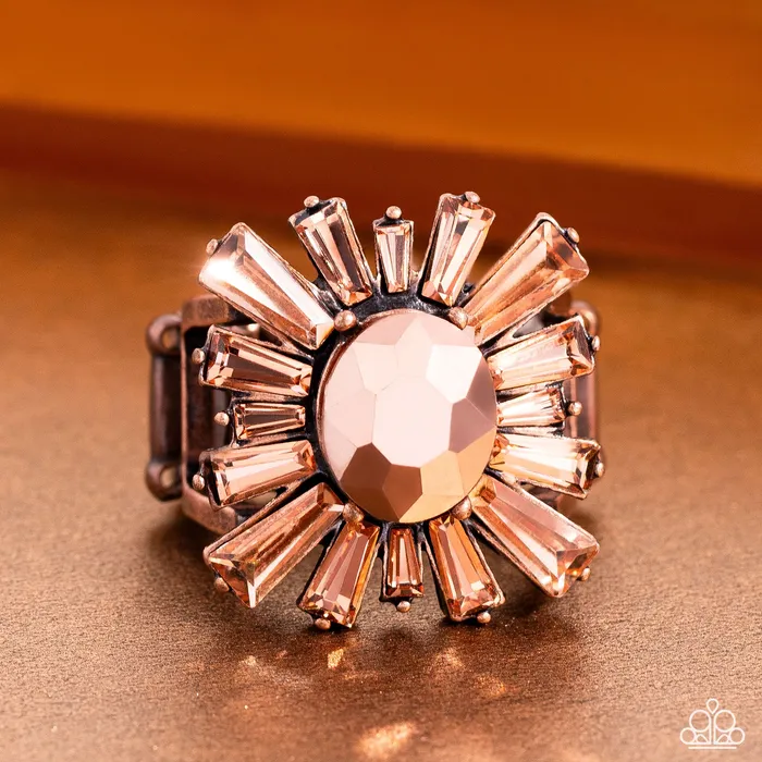 Rings Paparazzi Accessories Starburst Season Copper Ring Jewelry by Bretta
