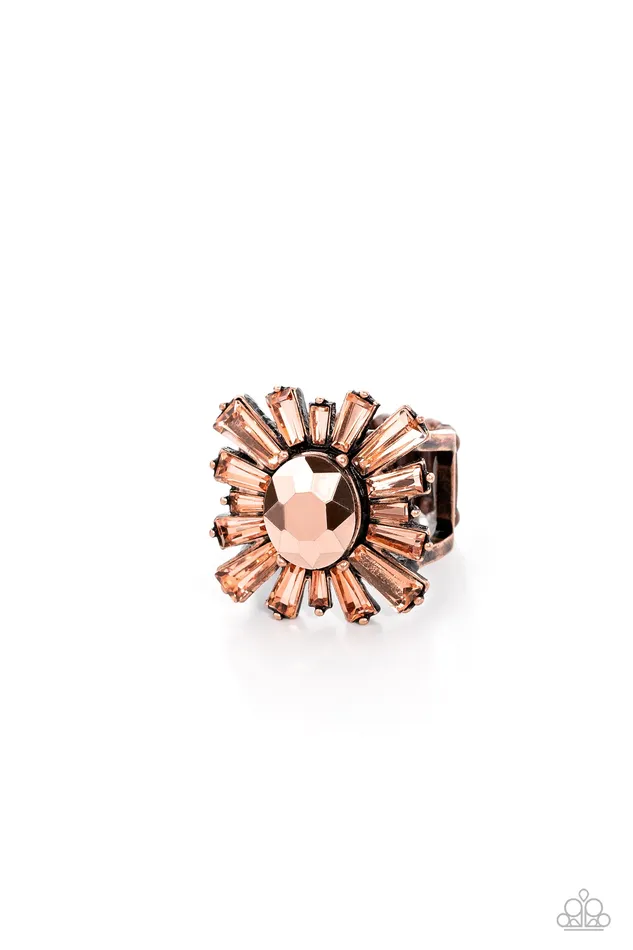 Rings Paparazzi Accessories Starburst Season Copper Ring Jewelry by Bretta