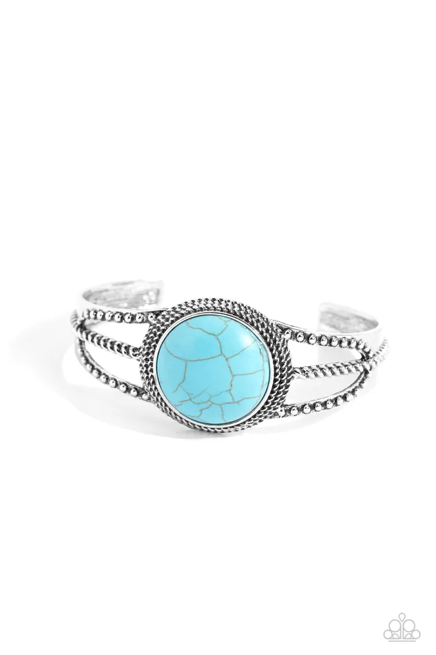 Sandstone Sojourn Blue Bracelet Jewelry by Bretta Paparazzi Accessories Bracelets